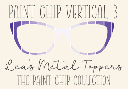 PAINT CHIP VERTICAL 3 Eyewear Frame Toppers COMES WITH MAGNETS