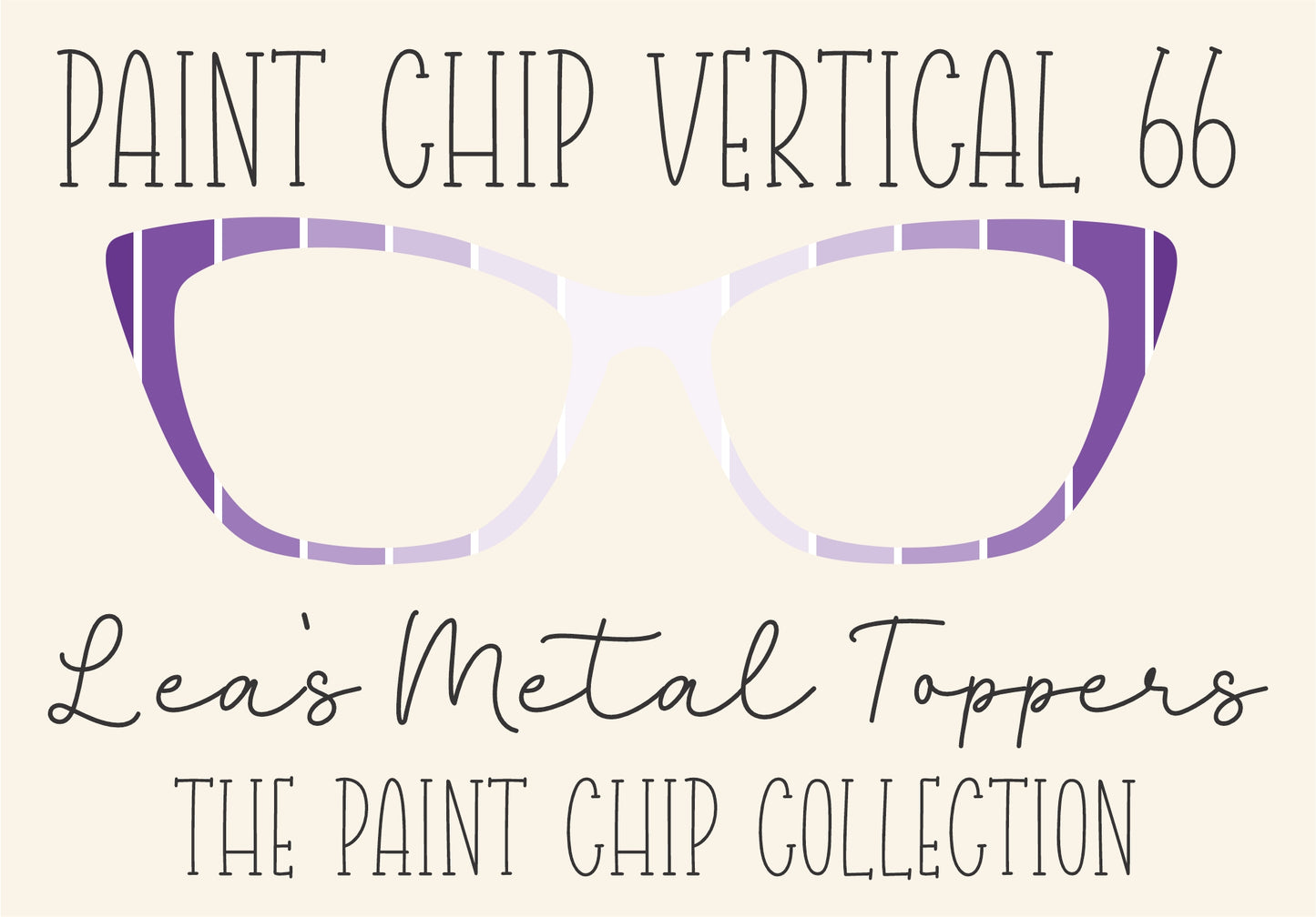 PAINT CHIP VERTICAL 66 Eyewear Frame Toppers COMES WITH MAGNETS