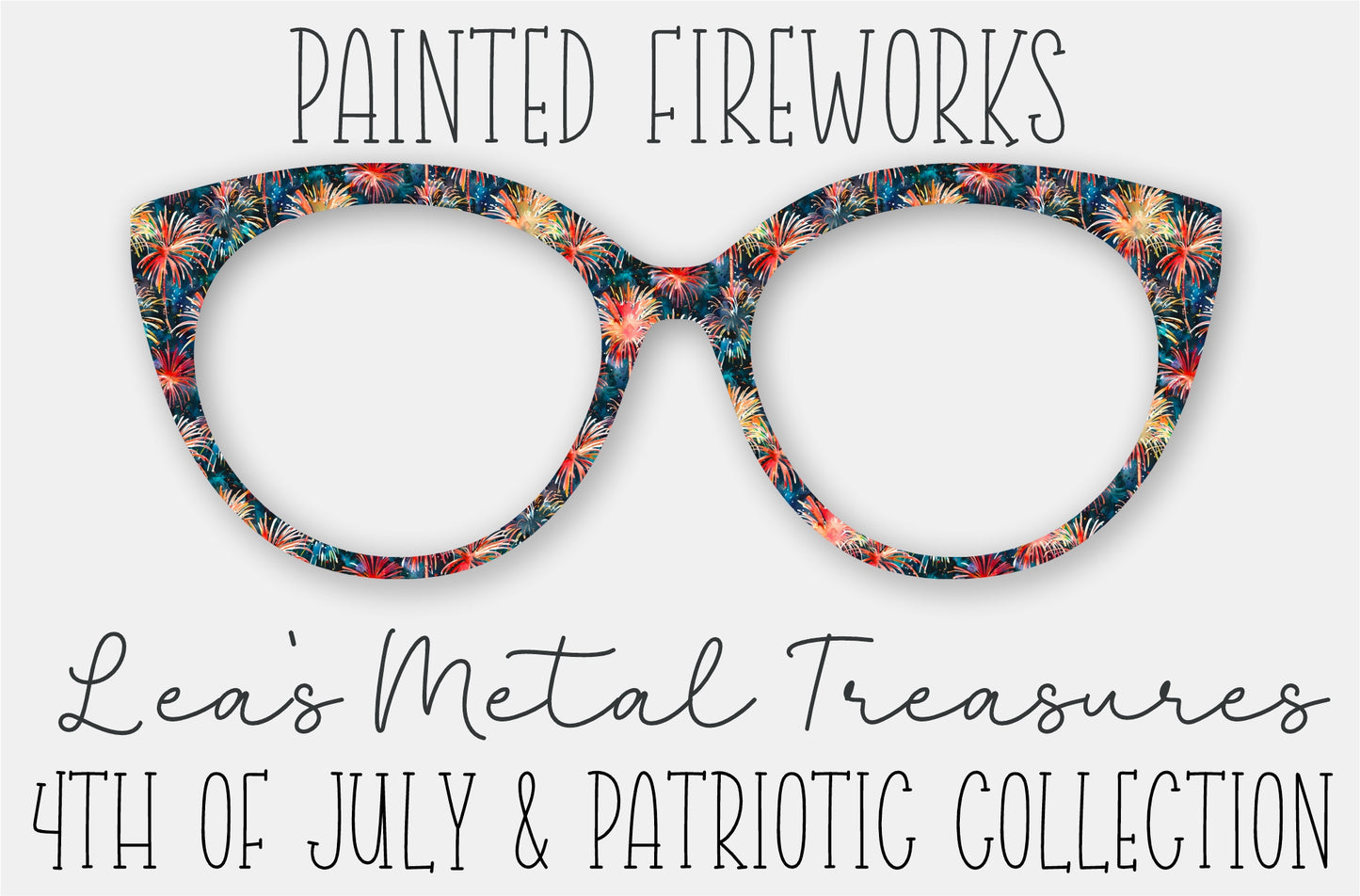 Painted Fireworks Eyewear Frame Toppers