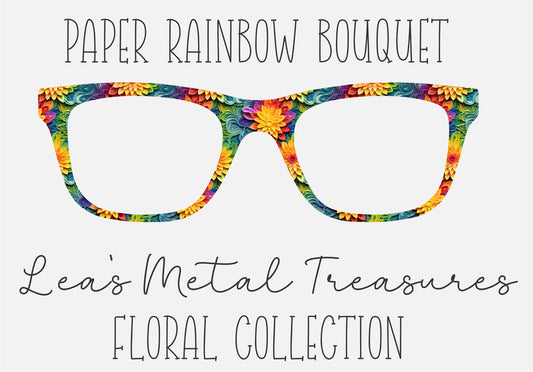 PAPER RAINBOW BOUQUET Eyewear Frame Toppers COMES WITH MAGNETS