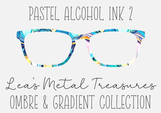 PASTEL ALCOHOL INK 2 Eyewear Frame Toppers COMES WITH MAGNETS