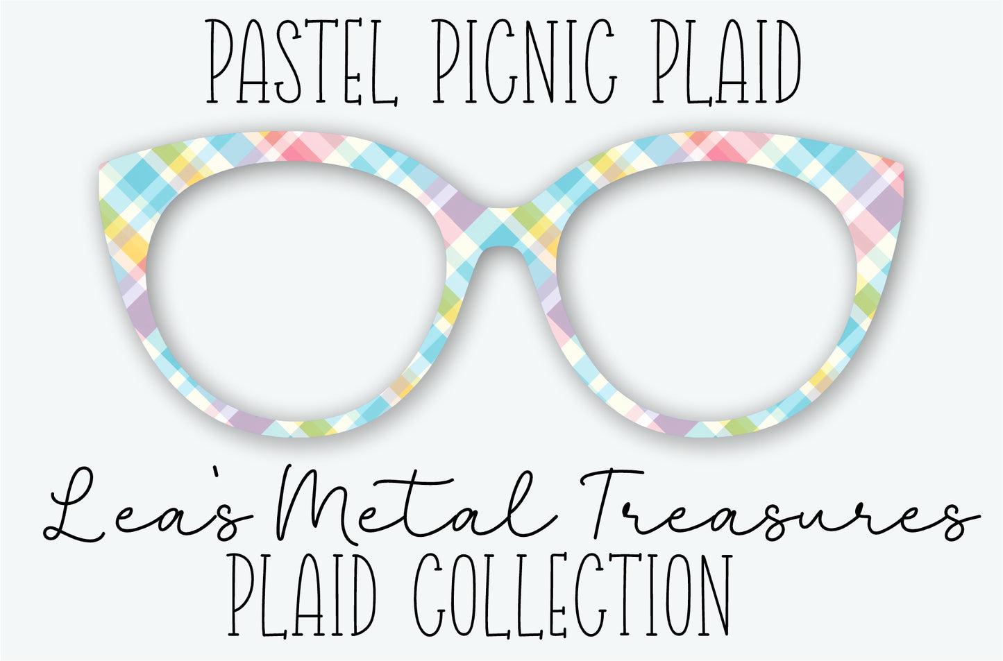 Pastel Picnic Plaid Eyewear Frame Toppers