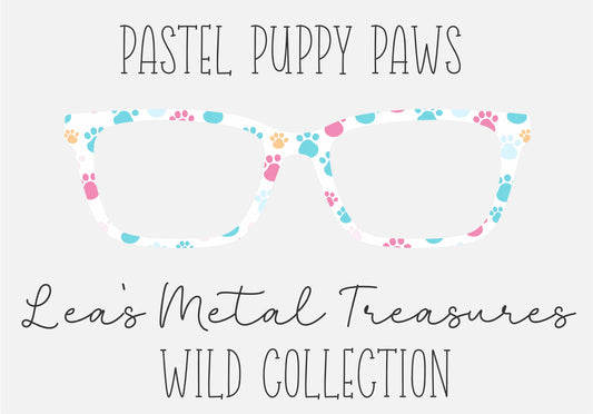 PASTEL PUPPY PAWS Eyewear Frame Toppers COMES WITH MAGNETS