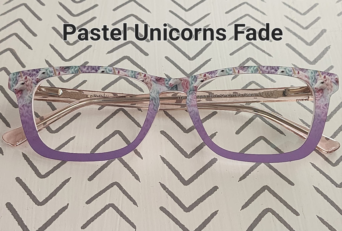 PASTEL UNICORNS FADE Eyewear Frame Toppers COMES WITH MAGNETS