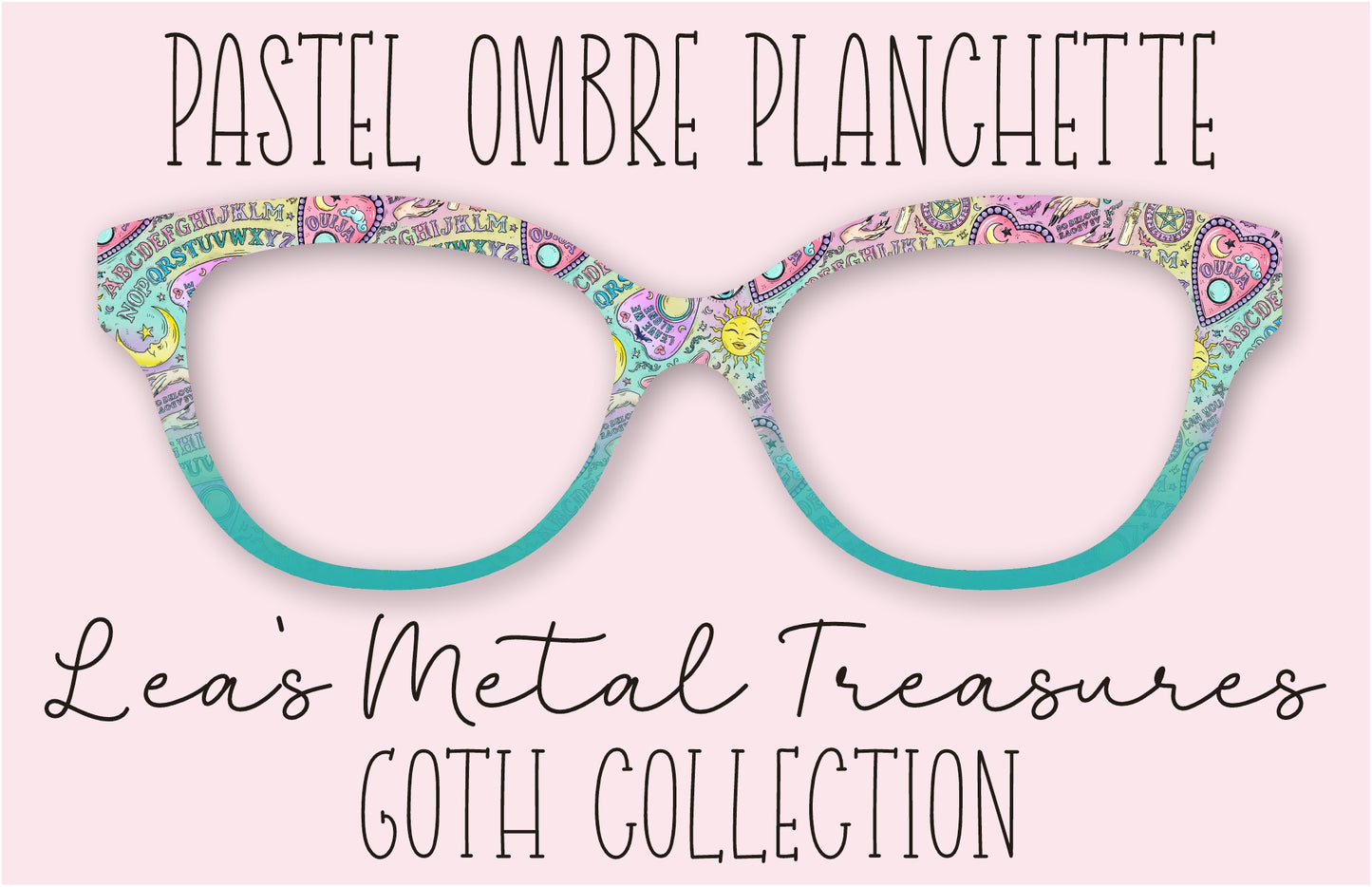 Pastel Ombre Planchette Eyewear Frame Toppers COMES WITH MAGNETS