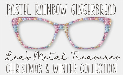 Pastel Rainbow Gingerbread FULL PATTERN Eyewear Frame Toppers