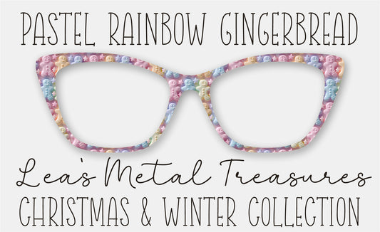 Pastel Rainbow Gingerbread FULL PATTERN Eyewear Frame Toppers