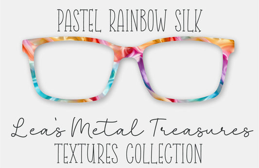 Pastel Rainbow Silk Eyewear Frame Toppers Comes WITH MAGNETS