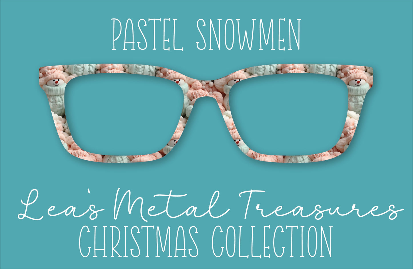 Pastel Snowmen Eyewear Frame Toppers COMES WITH MAGNETS