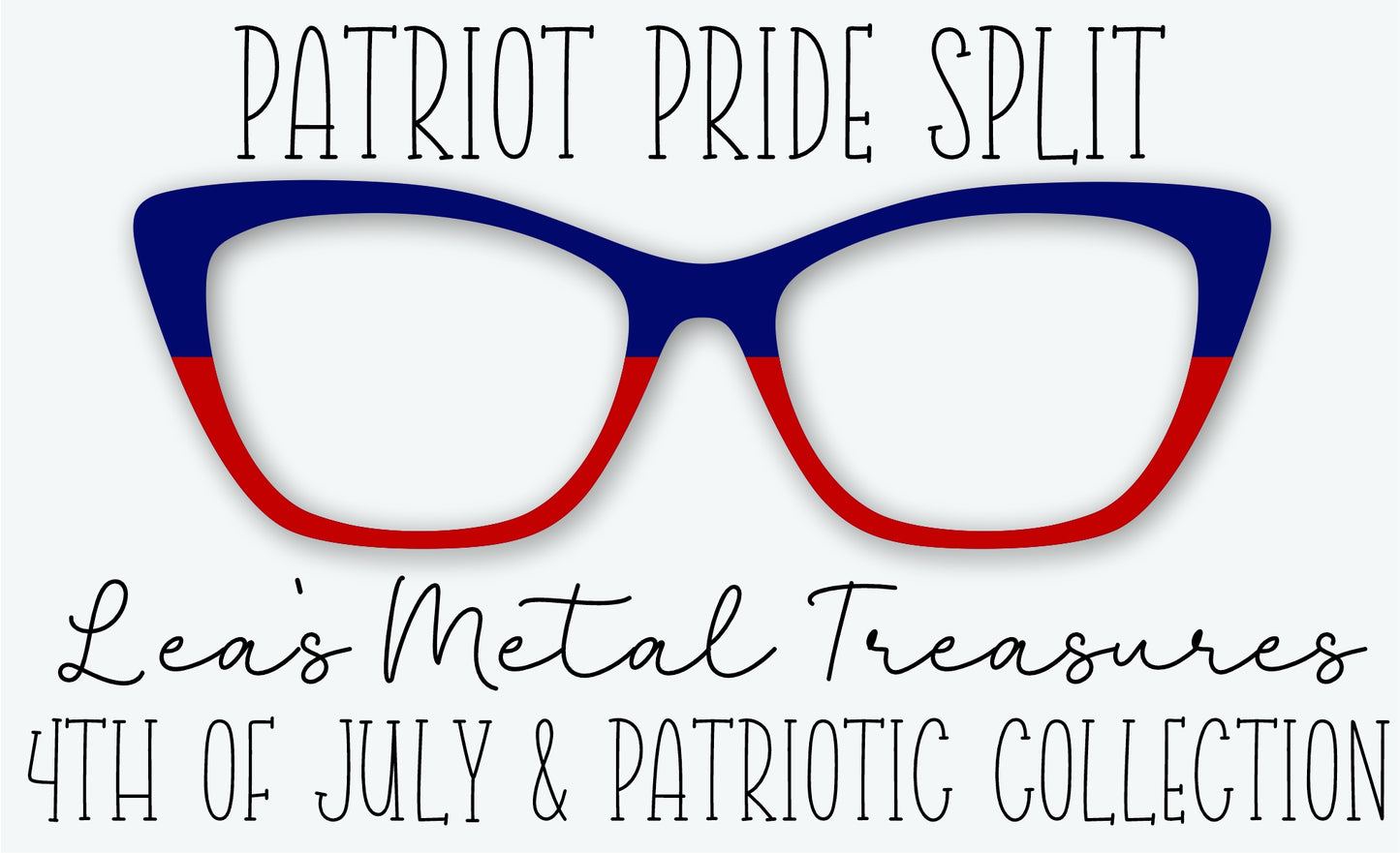 Patriot Pride Split Eyewear Frame Toppers