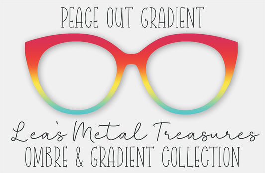 Peace Out Gradient Eyewear Frame Toppers