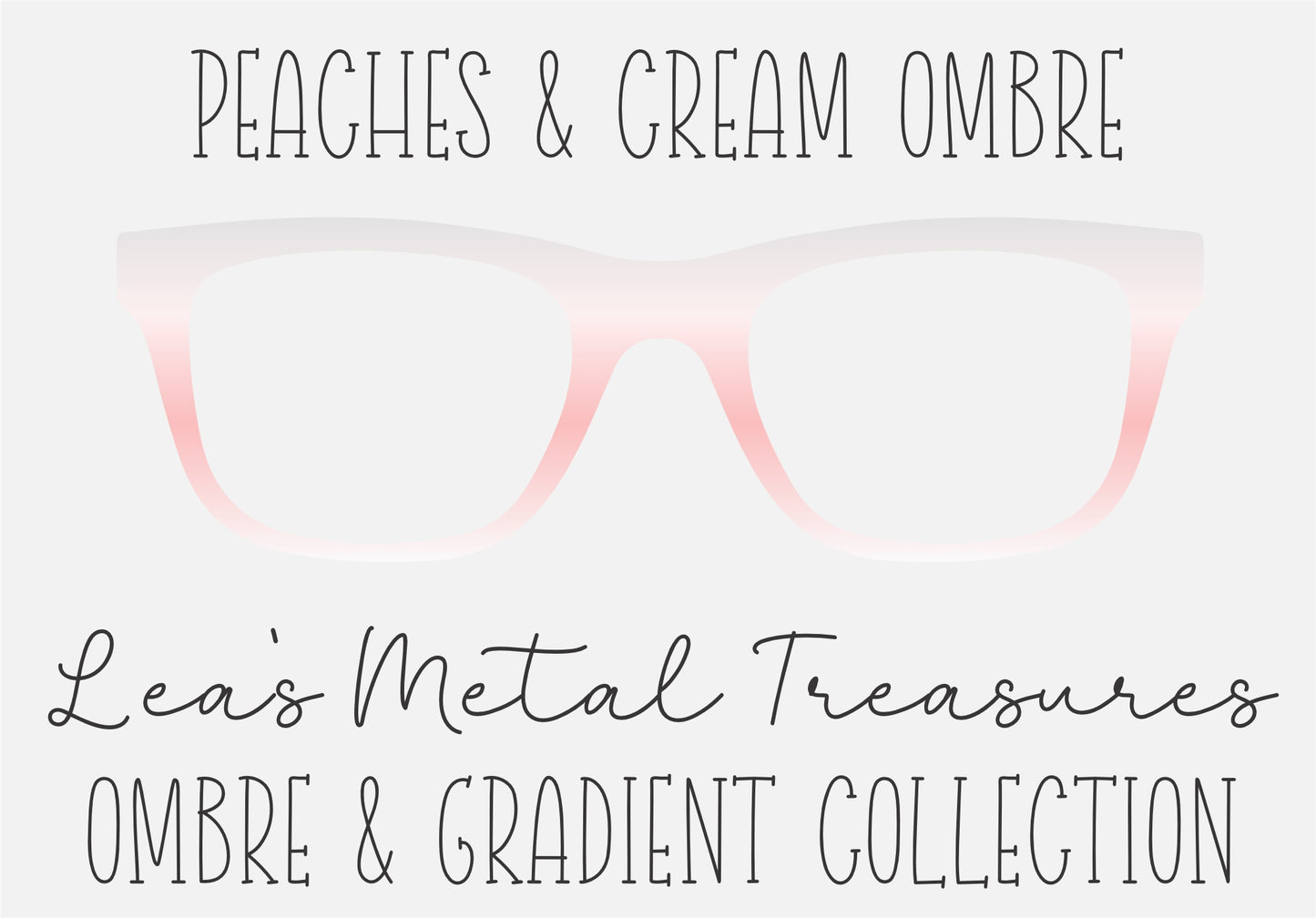 PEACHES & CREAM OMBRE Eyewear Frame Toppers COMES WITH MAGNETS