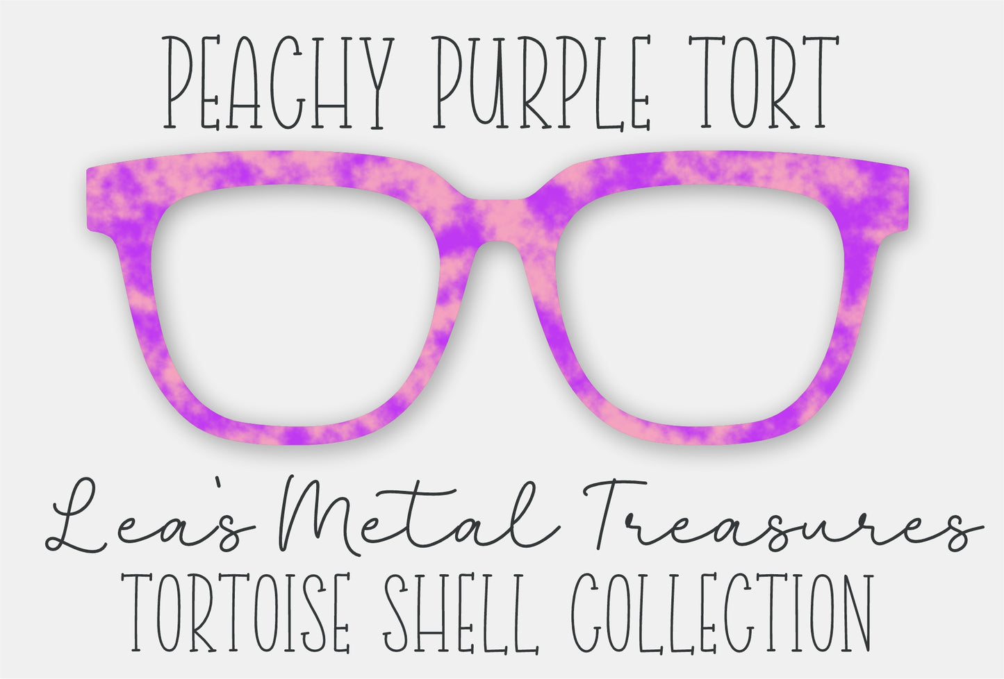 Peachy Purple Tort • Magnetic Eyeglasses Toppers