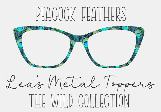 PEACOCK FEATHERS Eyewear Frame Toppers COMES WITH MAGNETS