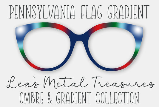Pennsylvania Flag Gradient Eyewear Frame Toppers