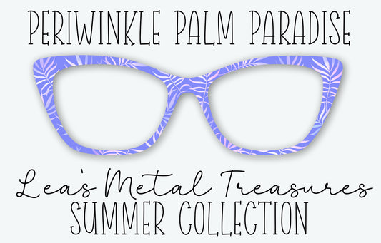 Periwinkle Palm Paradise Eyewear Frame Toppers