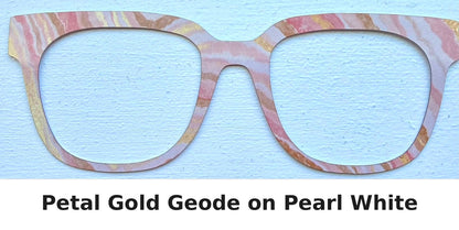 PETAL & GOLD GEODE Eyewear Frame Toppers SEPTEMBER 2026 TOPPER OF THE MONTH