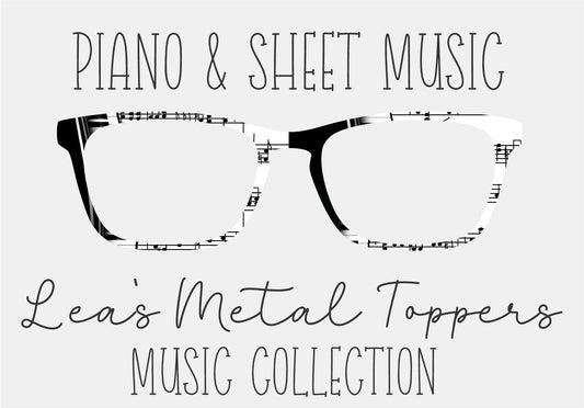 PIANO AND SHEET MUSIC 1 Eyewear Frame Toppers COMES WITH MAGNETS