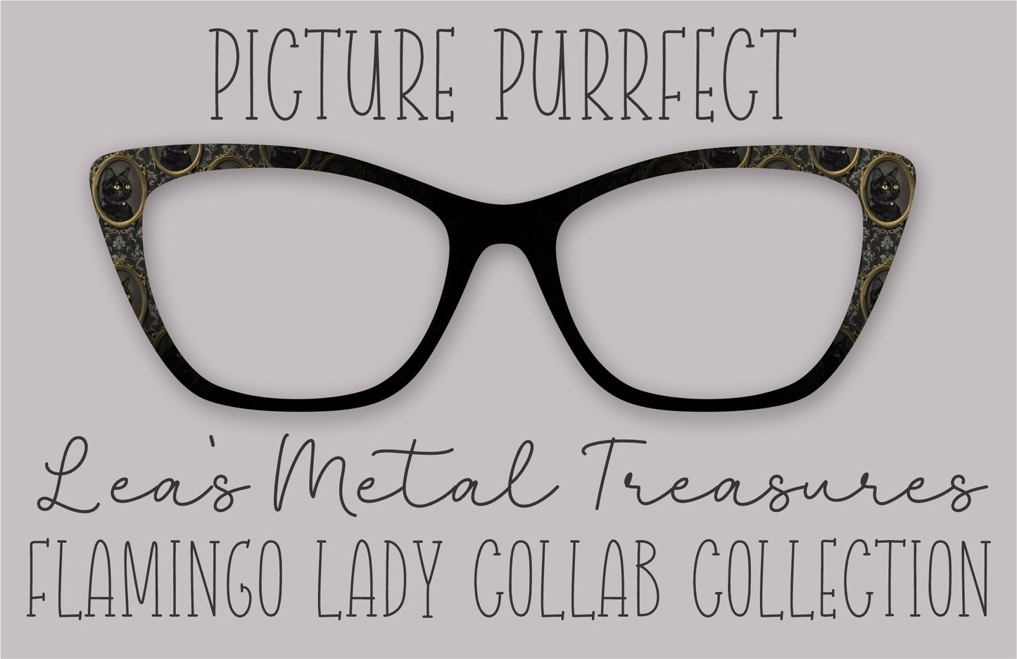 Picture Purrfect Printed Magnetic Eyeglasses Topper • Flamingo Lady Collab Collection