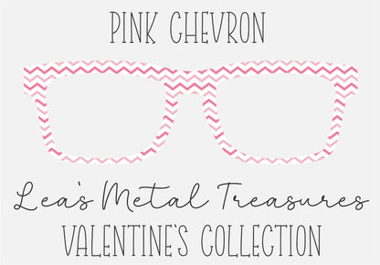 PINK CHEVRON Eyewear Frame Toppers COMES WITH MAGNETS