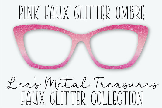 Pink Faux Glitter Ombre Eyewear Frame Toppers