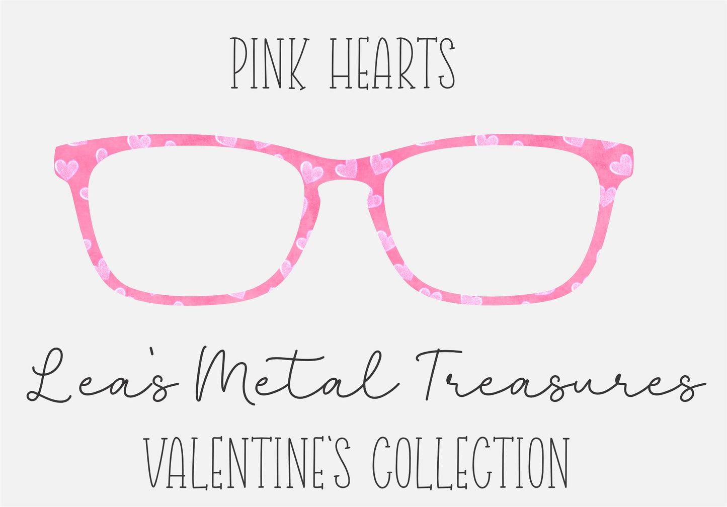 PINK HEARTS Eyewear Frame Toppers COMES WITH MAGNETS