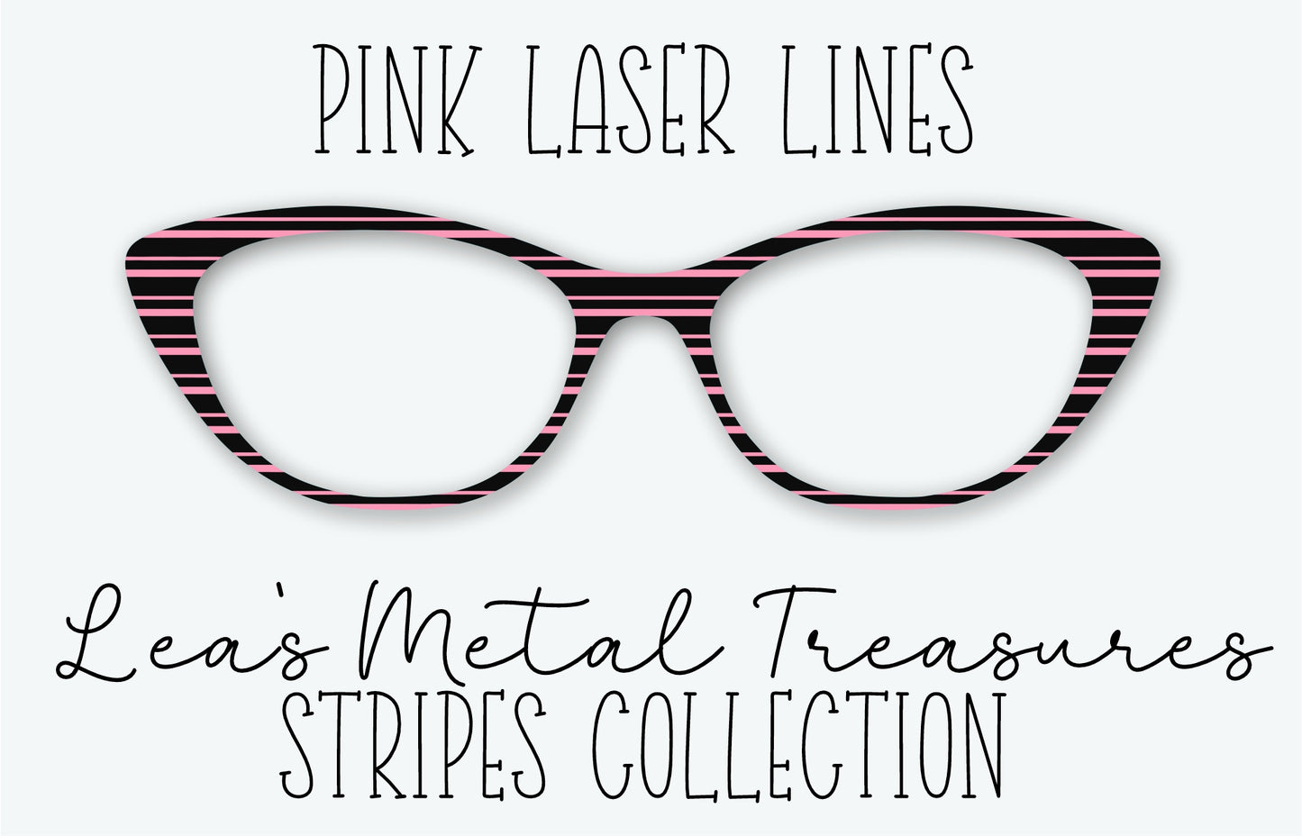 Pink Laser Lines Eyewear Frame Toppers