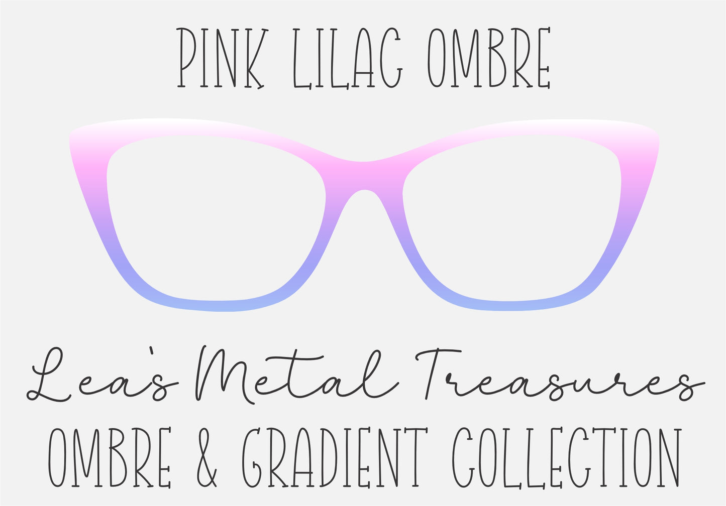 PINK LILAC OMBRE Eyewear Frame Toppers COMES WITH MAGNETS