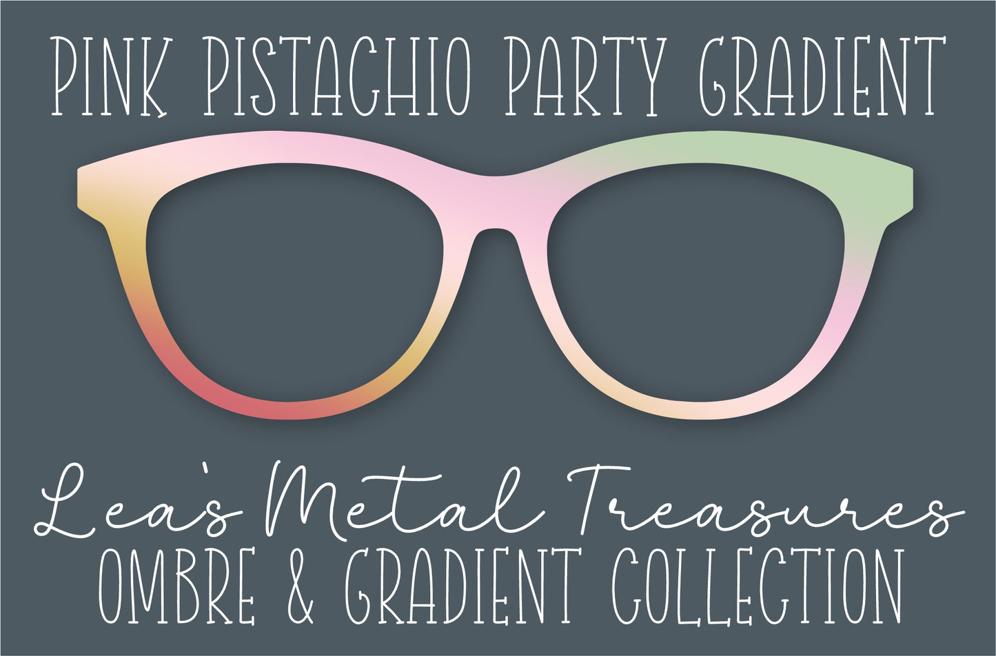 Pink Pistachio Party Gradient Eyewear Frame Toppers