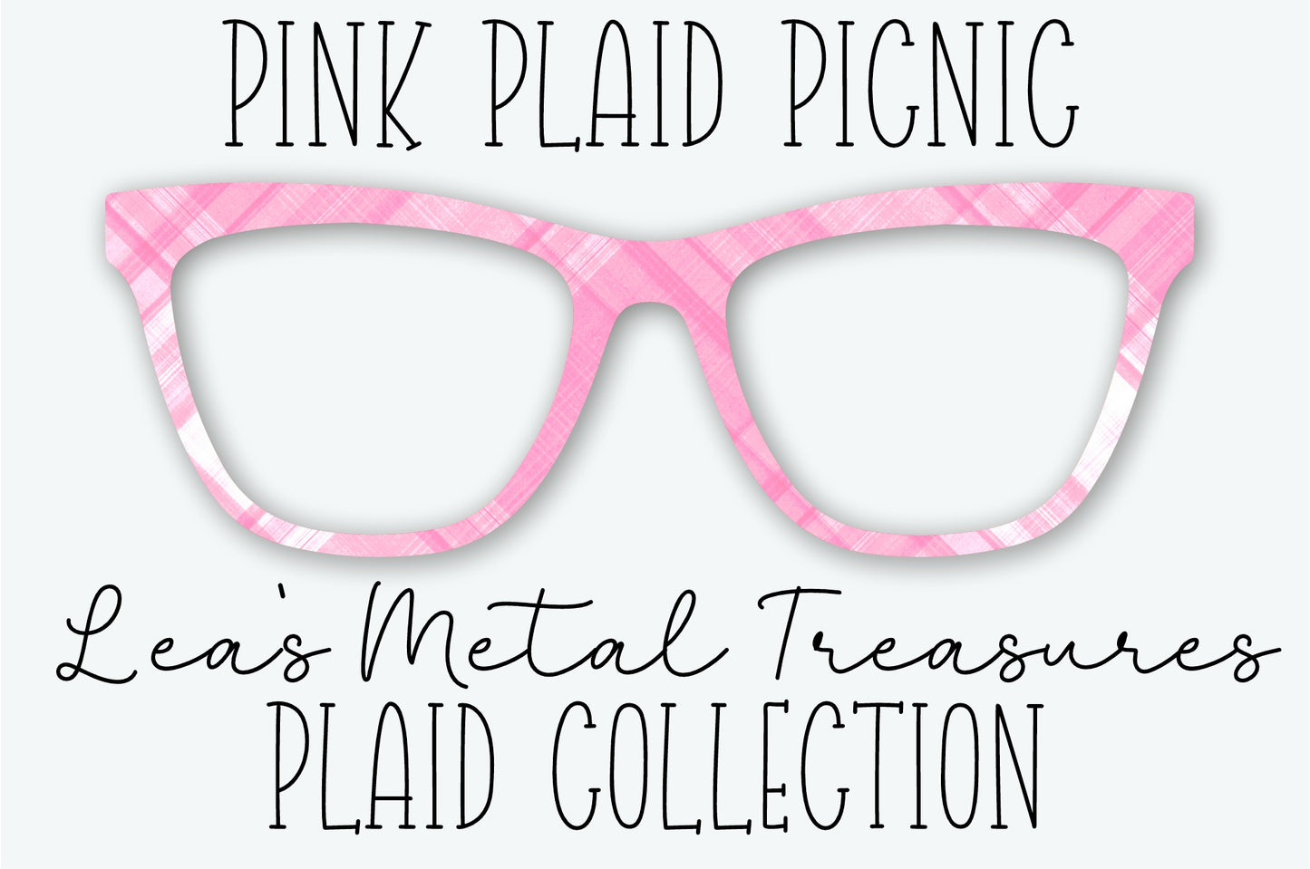 PINK PLAID PICNIC Eyewear Frame Toppers SEPTEMBER 2026 TOPPER OF THE MONTH