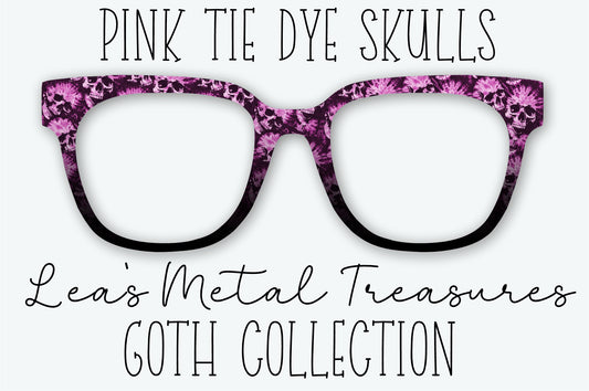PINK TIE DYE SKULLS Eyewear Frame Toppers