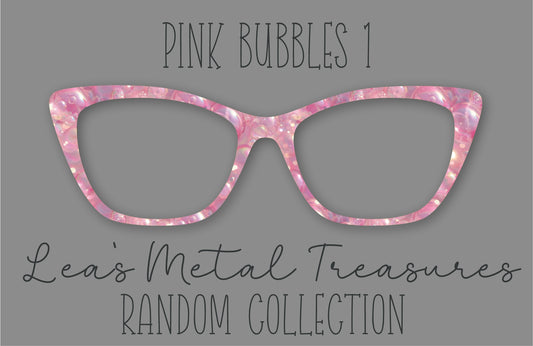 Pink Bubbles 1 Eyewear Frame Toppers Comes WITH MAGNETS