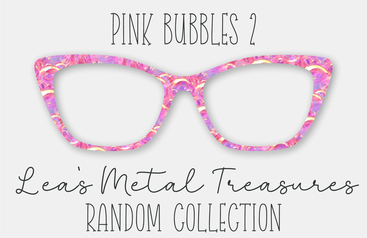 Pink Bubbles 2 Eyewear Frame Toppers Comes WITH MAGNETS