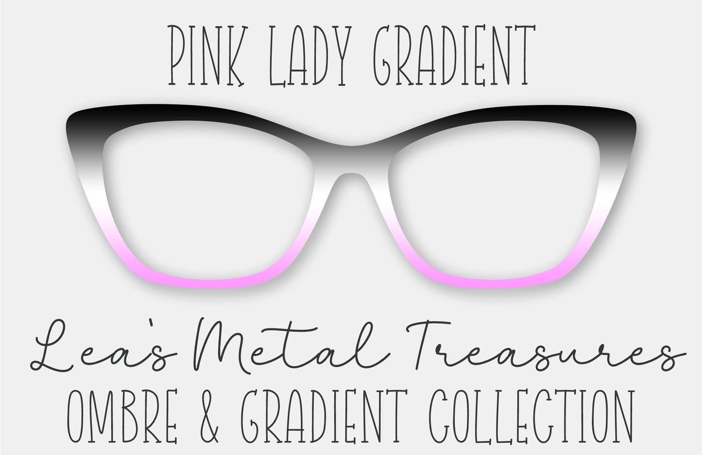 Pink Lady Gradient Eyewear Frame Toppers COMES WITH MAGNETS