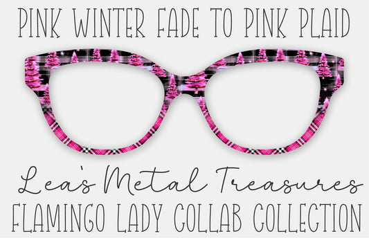 PINK WINTER FADE TO PINK PLAID • Flamingo Lady Collab