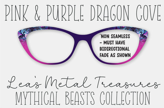 Pink and Purple Dragon Cove Eyewear Frame Toppers