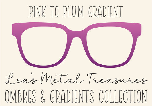 PINK TO PLUM GRADIENT Eyewear Frame Toppers COMES WITH MAGNETS