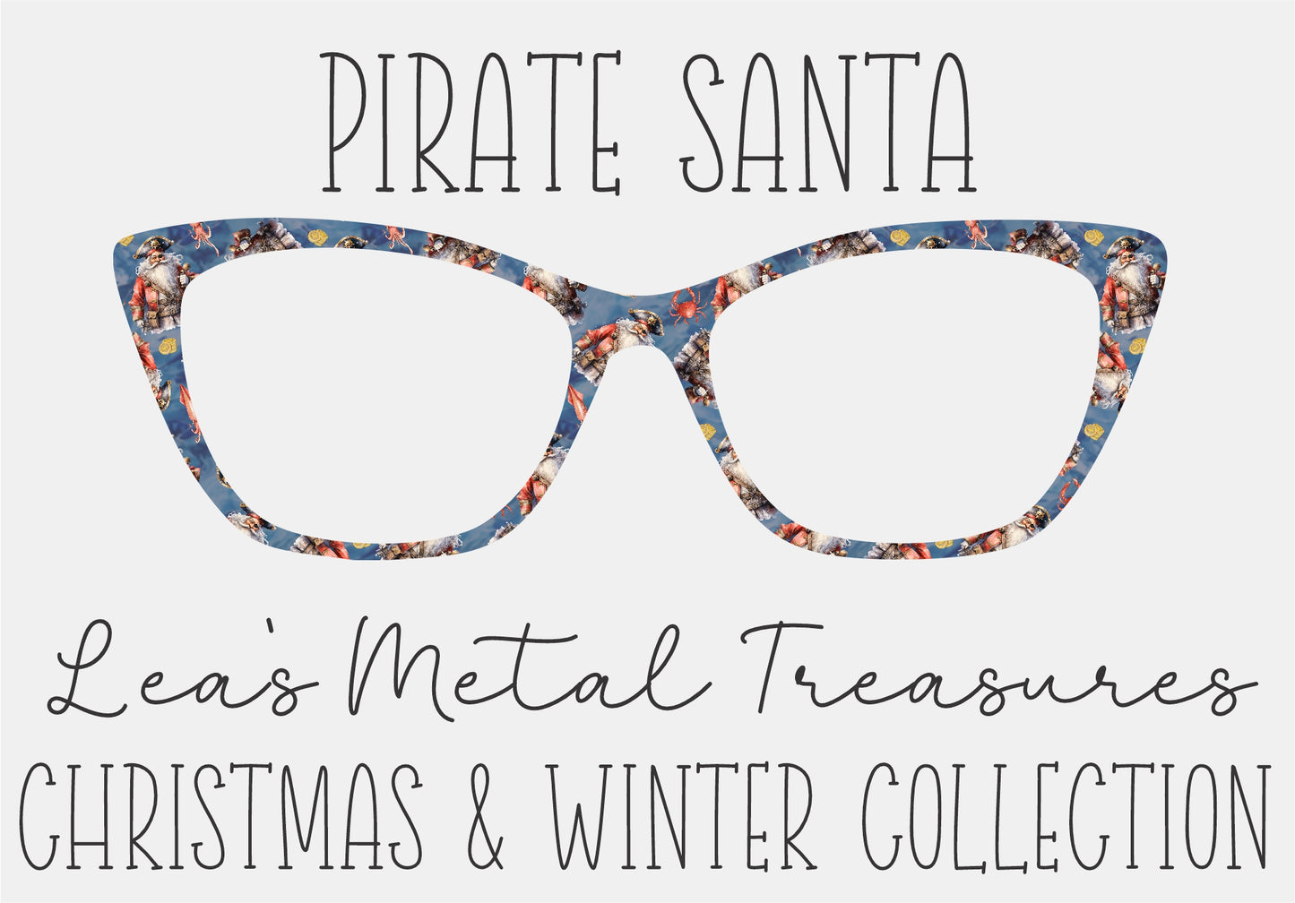 PIRATE SANTA Eyewear Frame Toppers COMES WITH MAGNETS