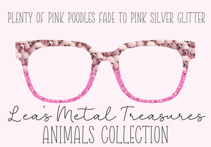 Plenty of Pink Poodles Fade to Pink Silver Glitter