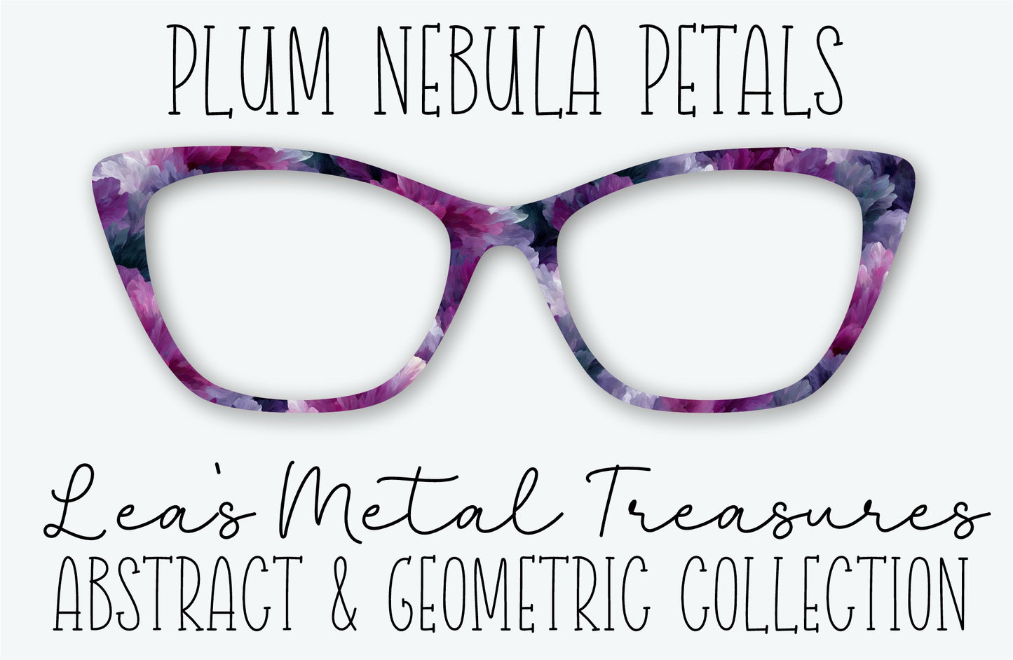 Plum Nebula Petals Eyewear Frame Toppers