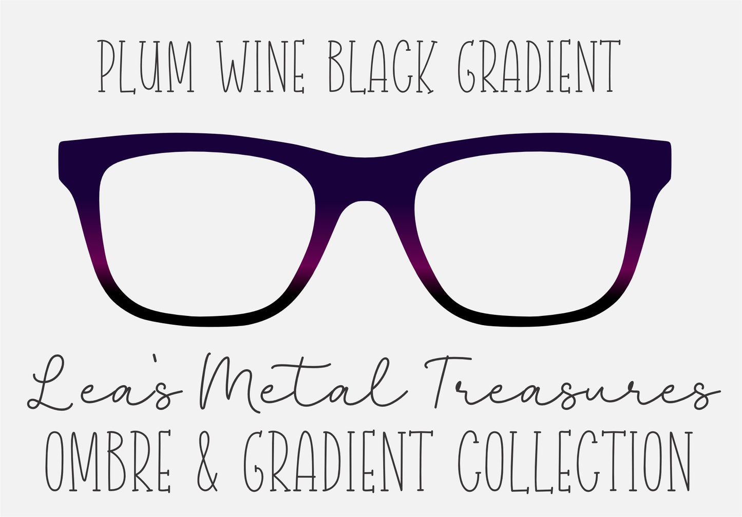 Plum Wine Black gradient_ 19013B-690251-000000 Eyewear Frame Toppers COMES WITH MAGNETS