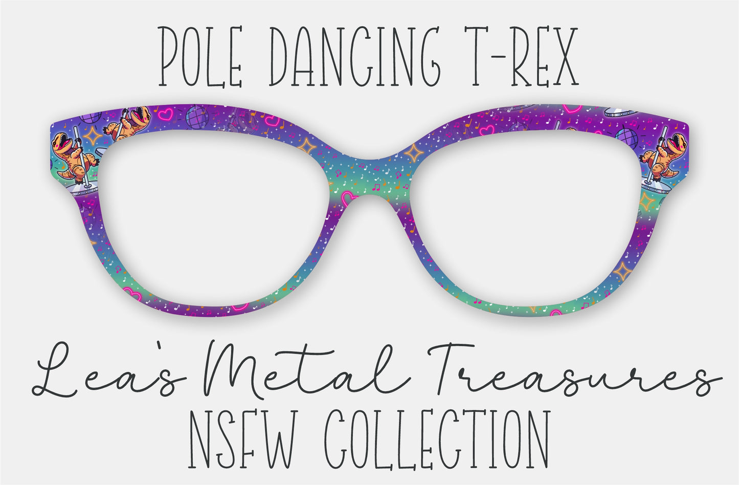 Pole Dancing T-Rex Eyewear Frame Toppers
