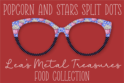 POPCORN AND STARS SPLIT DOTS Eyewear Frame Toppers