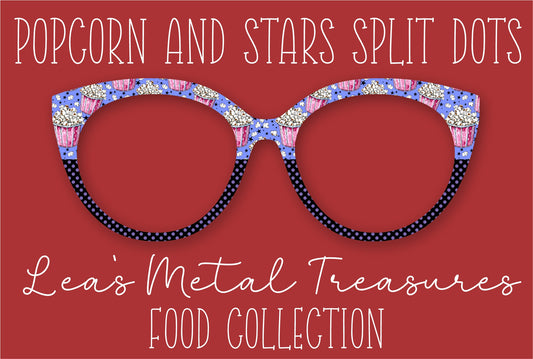 POPCORN AND STARS SPLIT DOTS Eyewear Frame Toppers