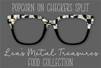 POPCORN ON CHECKERS SPLIT Eyewear Frame Toppers