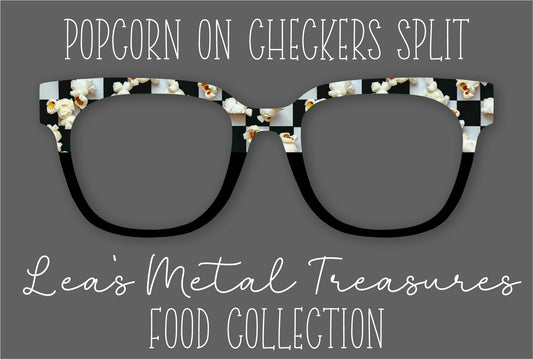 POPCORN ON CHECKERS SPLIT Eyewear Frame Toppers