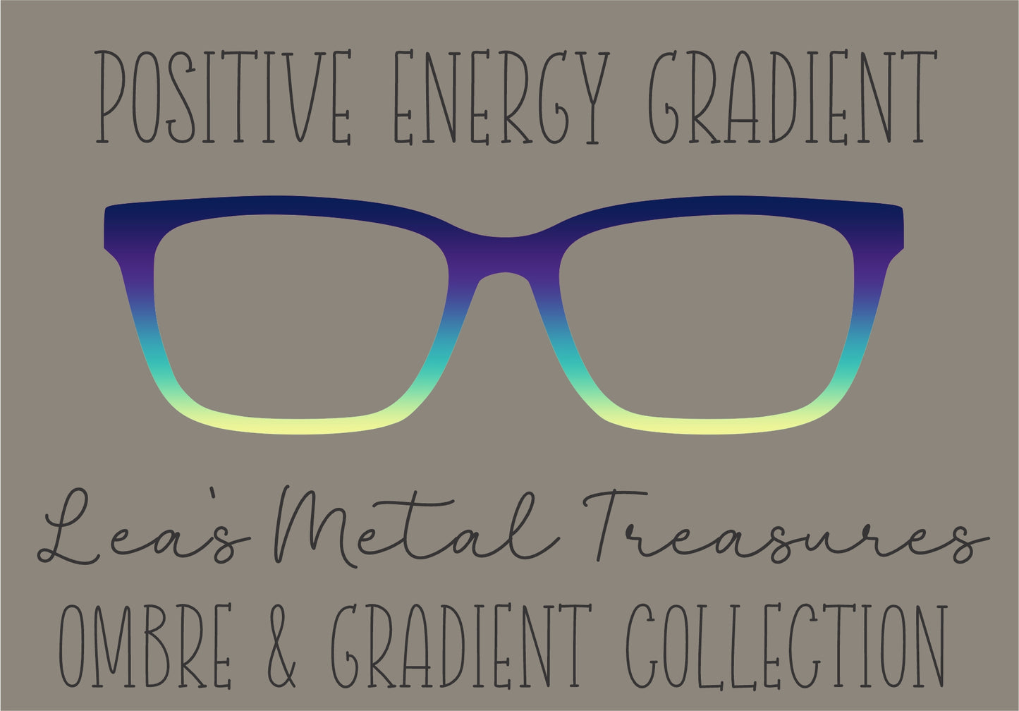 Positive Energy Gradient Eyewear Frame Toppers COMES WITH MAGNETS