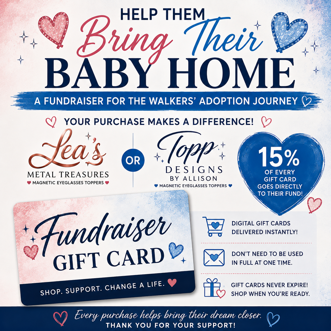💙 Bring Baby Walker Home Fundraiser Gift Card