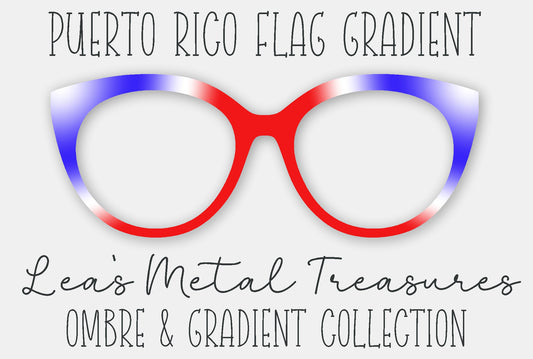 Puerto Rico Flag Gradient Eyewear Frame Toppers