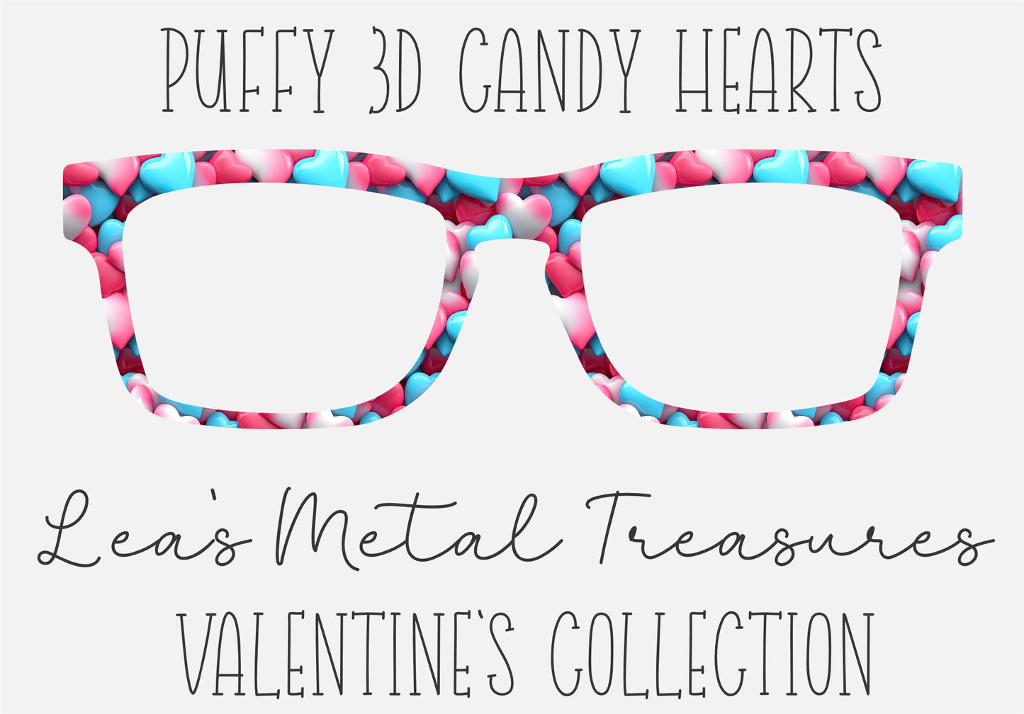 Puffy 3D Candy Hearts